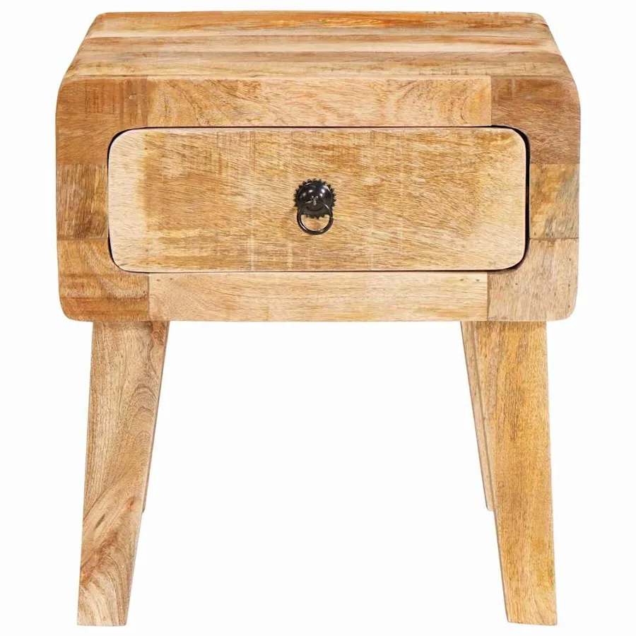 Table d'appoint Marron 40 x 32 x 46 cm Bois de mangue massif - 5