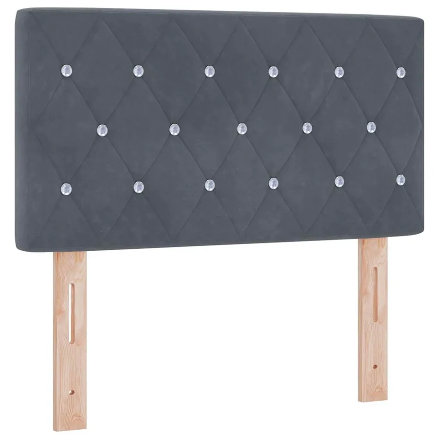 Tête de lit LED avec bandes LED Gris foncé 80 cm Velours - 2
