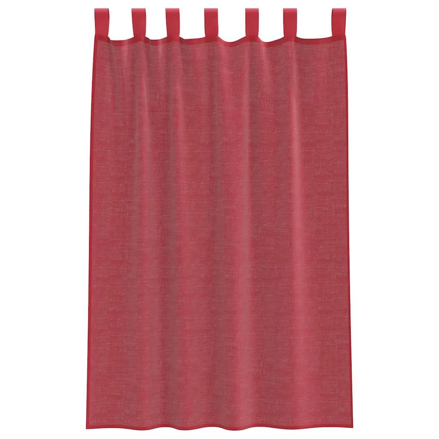 Voilages à œillets 2 pcs rouge bordeaux 140 x 175 cm - 4