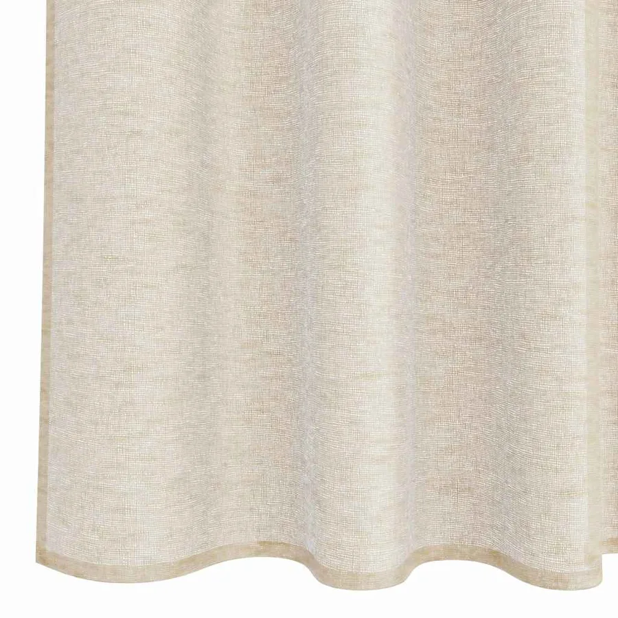 Rideau en Voile 2 pcs Couleur sable 225 x 140 cm Polyester - 6