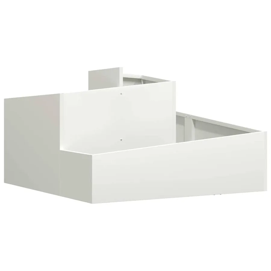 Cache-pot de jardin Blanc 80 x 80 x 50 cm Acier laminé à froid - 2