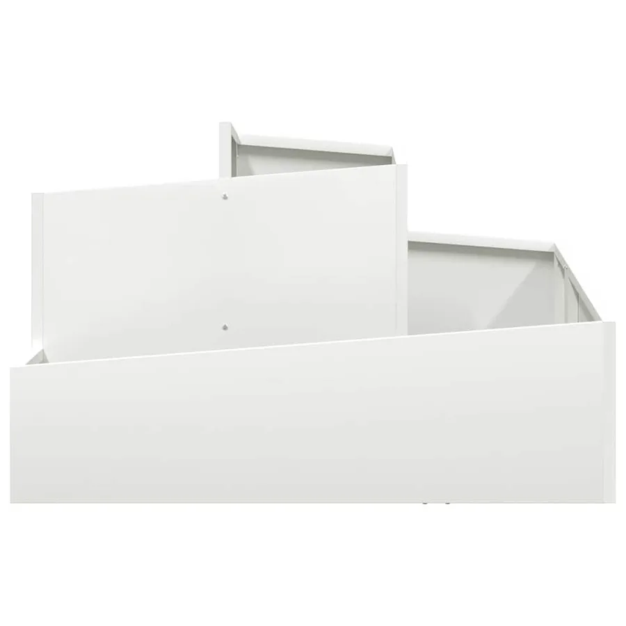 Cache-pot de jardin Blanc 80 x 80 x 50 cm Acier laminé à froid - 5