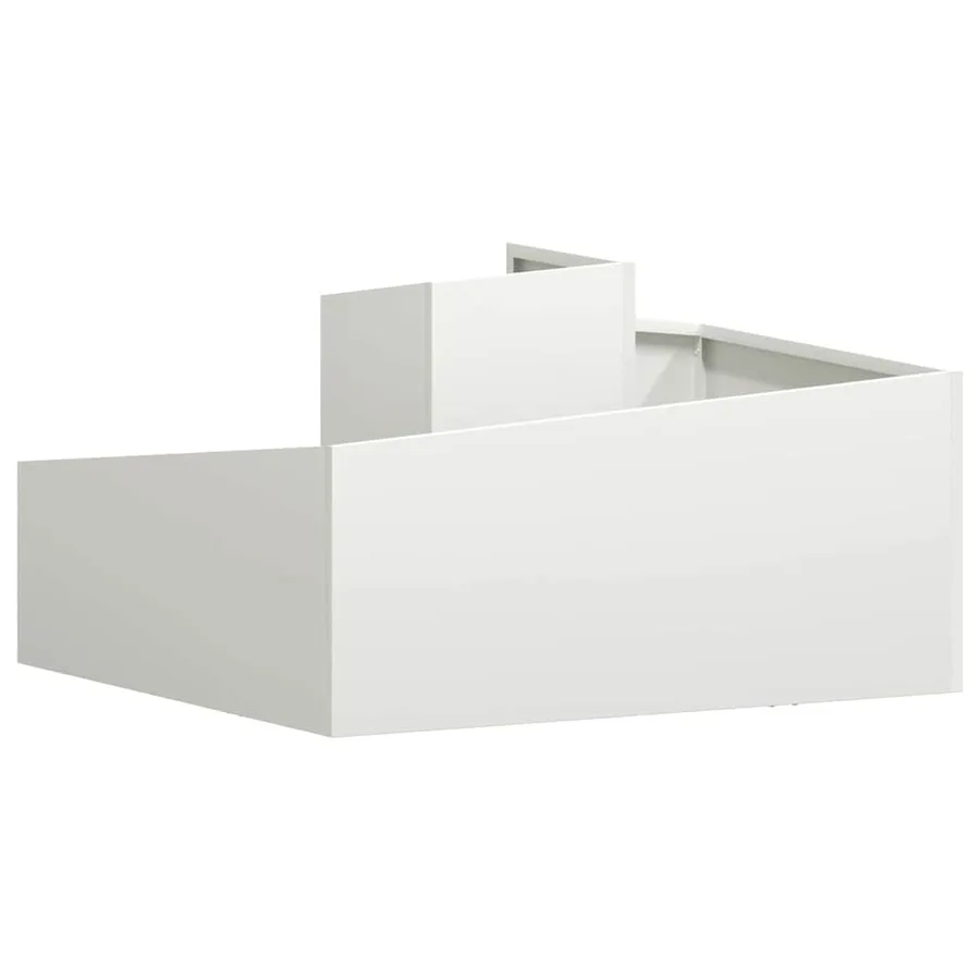 Cache-pot de jardin Blanc 80 x 80 x 50 cm Acier laminé à froid - 7