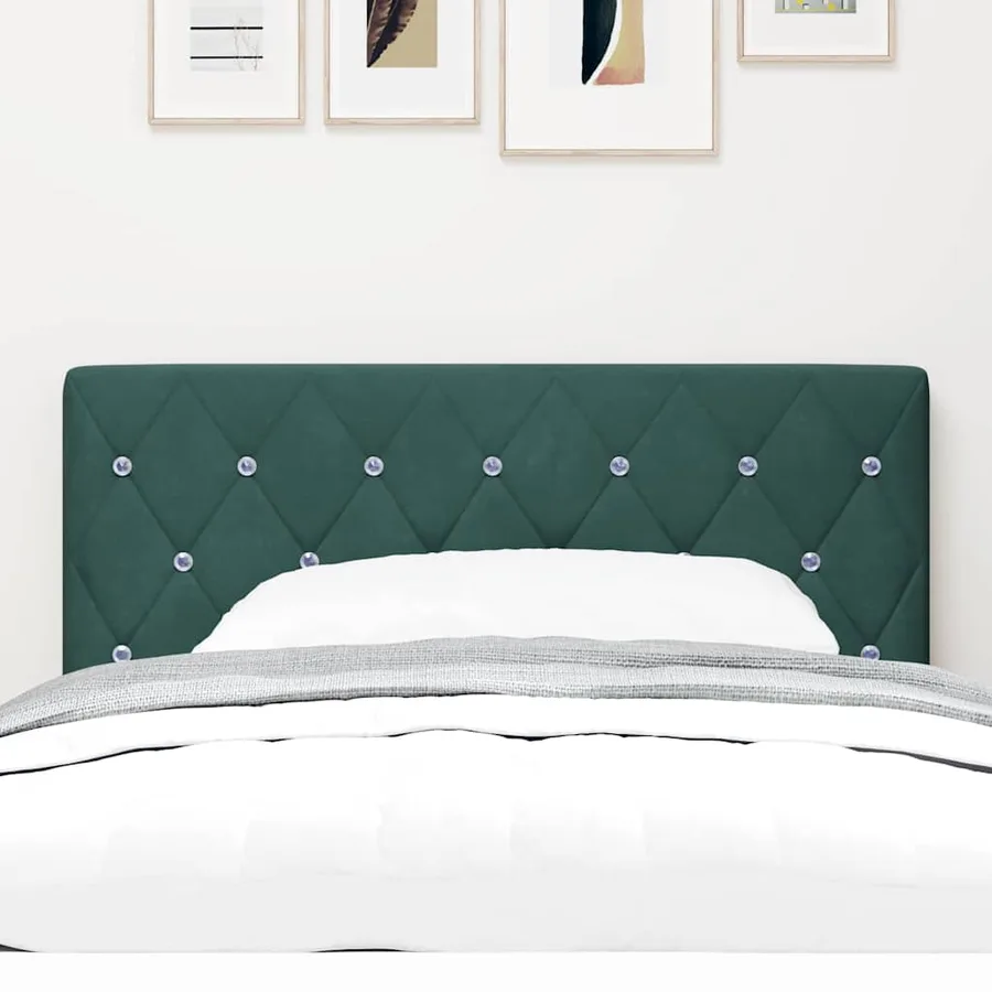 Tête de lit LED avec bandes LED Vert foncé 100 cm Velours - 3