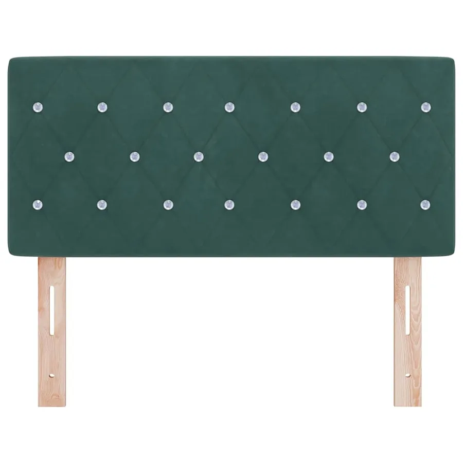 Tête de lit LED avec bandes LED Vert foncé 100 cm Velours - 5