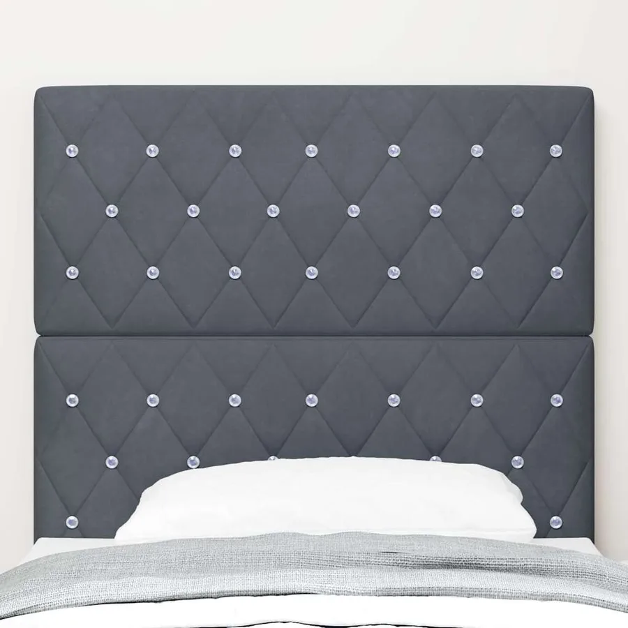 Tête de lit Gris foncé 90 cm Velours - 3