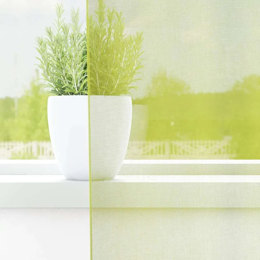 Rideaux en voile avec passants 2 pcs vert pomme - 3