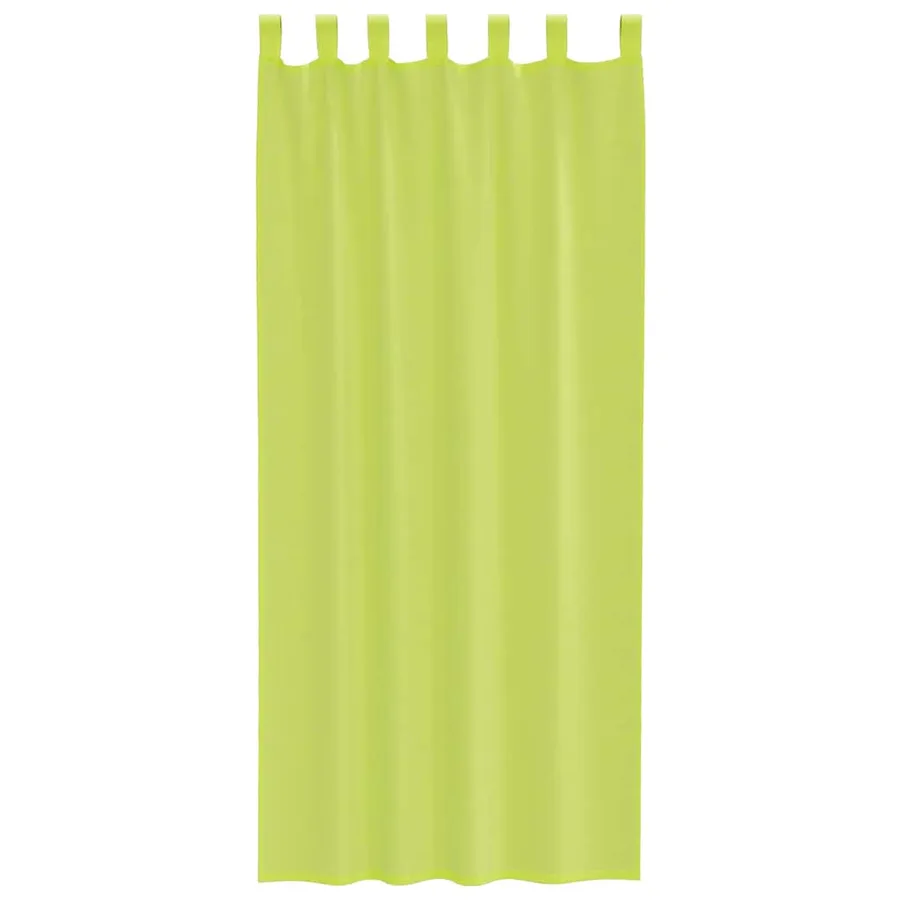Rideaux en voile avec passants 2 pcs vert pomme - 4