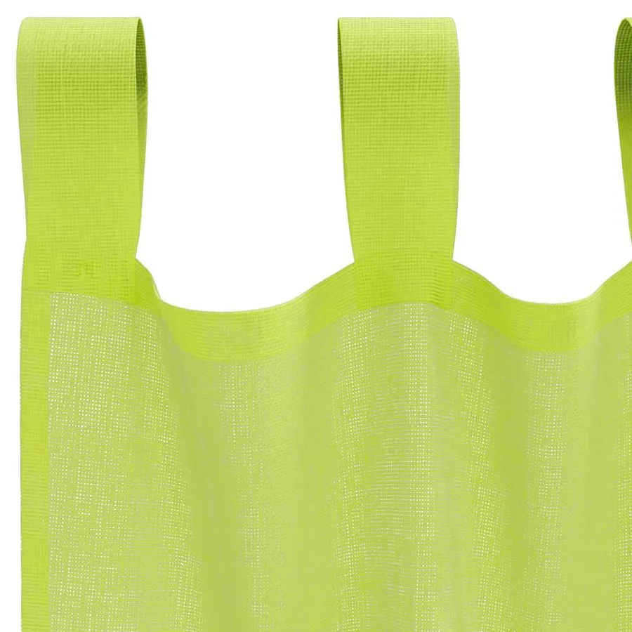 Rideaux en voile avec passants 2 pcs vert pomme - 5