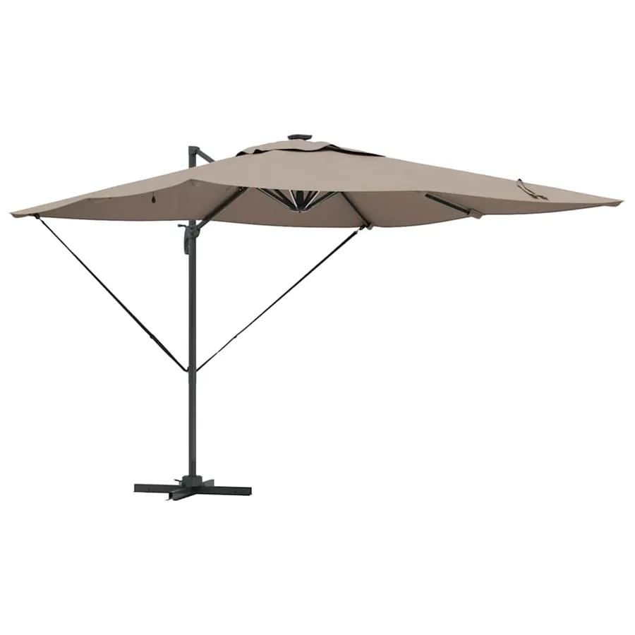 Parasol Taupe 286 x 284 x 270 cm Aluminium et polyester - 2