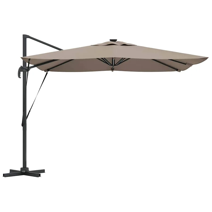 Parasol Taupe 286 x 284 x 270 cm Aluminium et polyester - 7