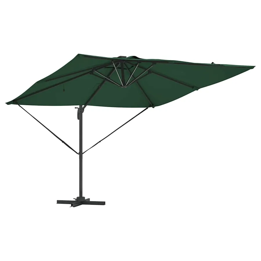 Parasol Vert 286 x 284 x 270 cm Aluminium et polyester - 5