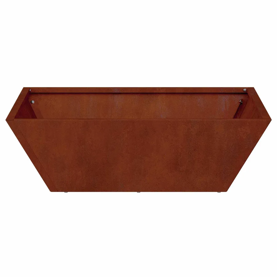 Cache-pot de jardin 5 pc Rouillé 50 x 50 x 15 cm Acier patiné - 7