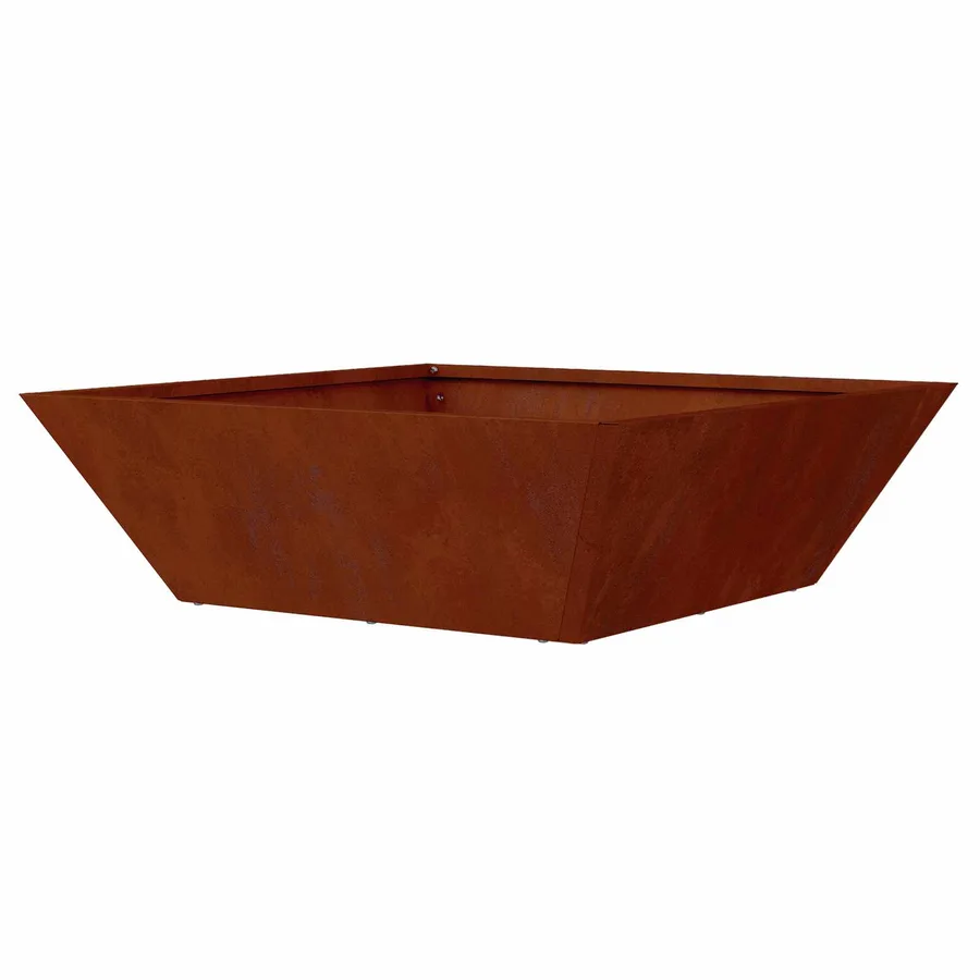 Cache-pot de jardin 5 pc Rouillé 50 x 50 x 15 cm Acier patiné - 9