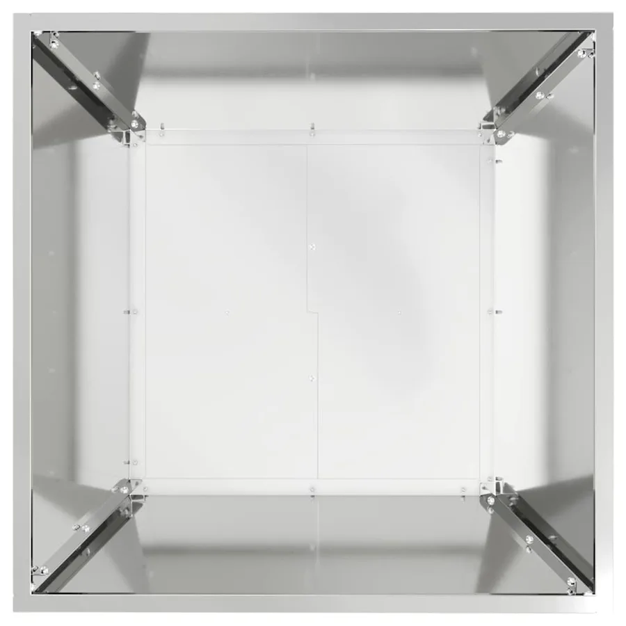 Cache-pot de jardin 5 pc Argent 50 x 50 x 15 cm Acier galvanisé - 9