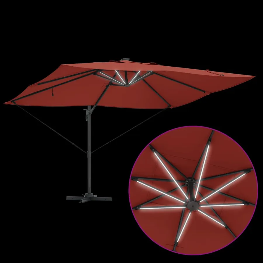 Parasol Terre cuite 352 x 251 x 265 cm Polyester et Aluminium - 11