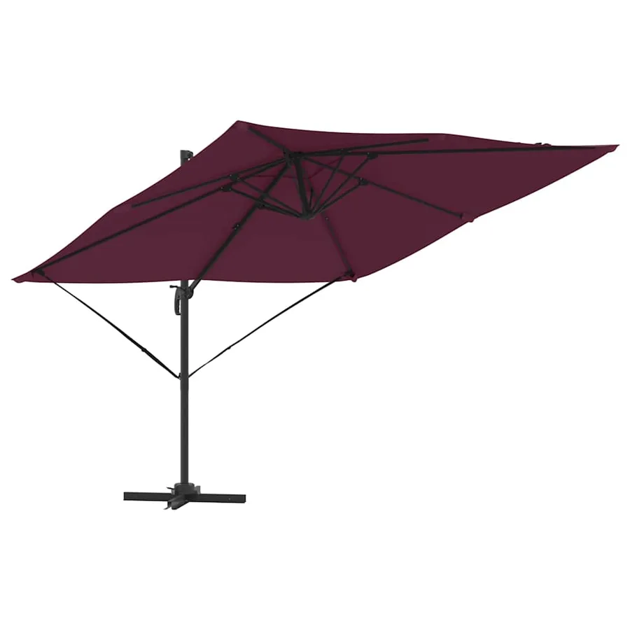 Parasol Roma Rouge 286 x 284 x 265 cm Aluminium et polyester - 2