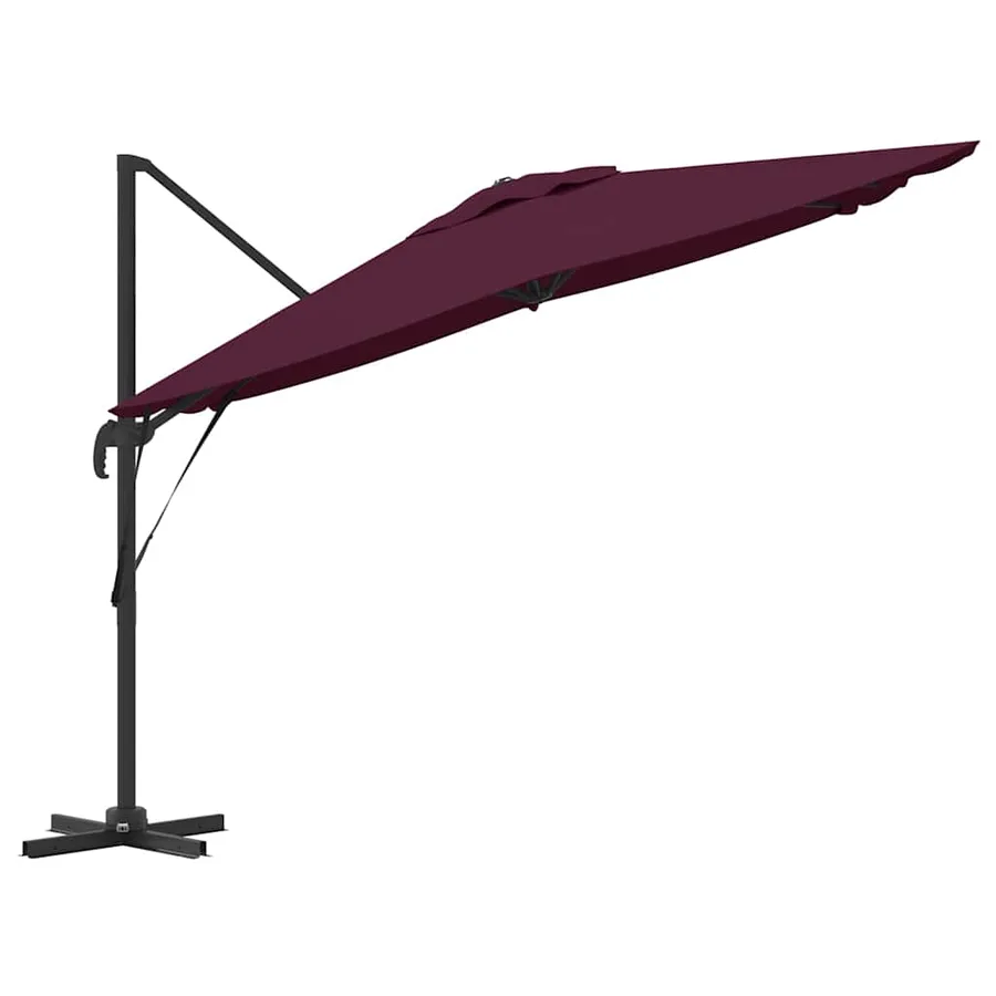 Parasol Roma Rouge 286 x 284 x 265 cm Aluminium et polyester - 6