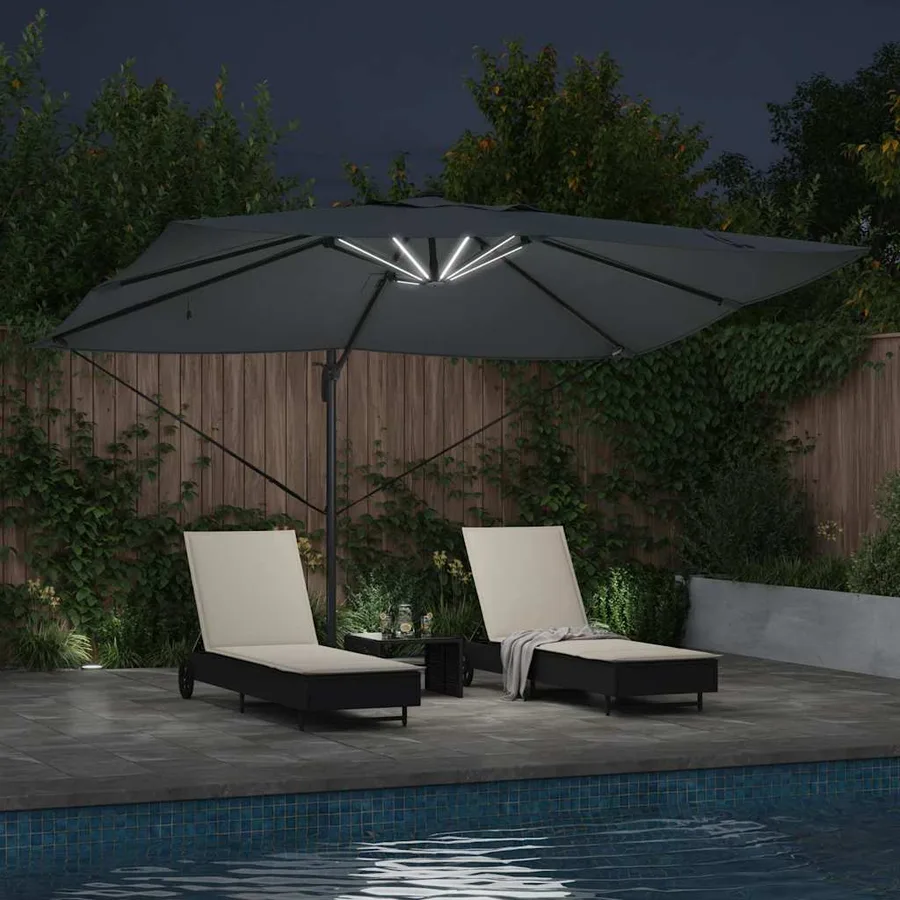 Parasol Anthracite 352 x 251 x 265 cm Polyester et Aluminium - 4