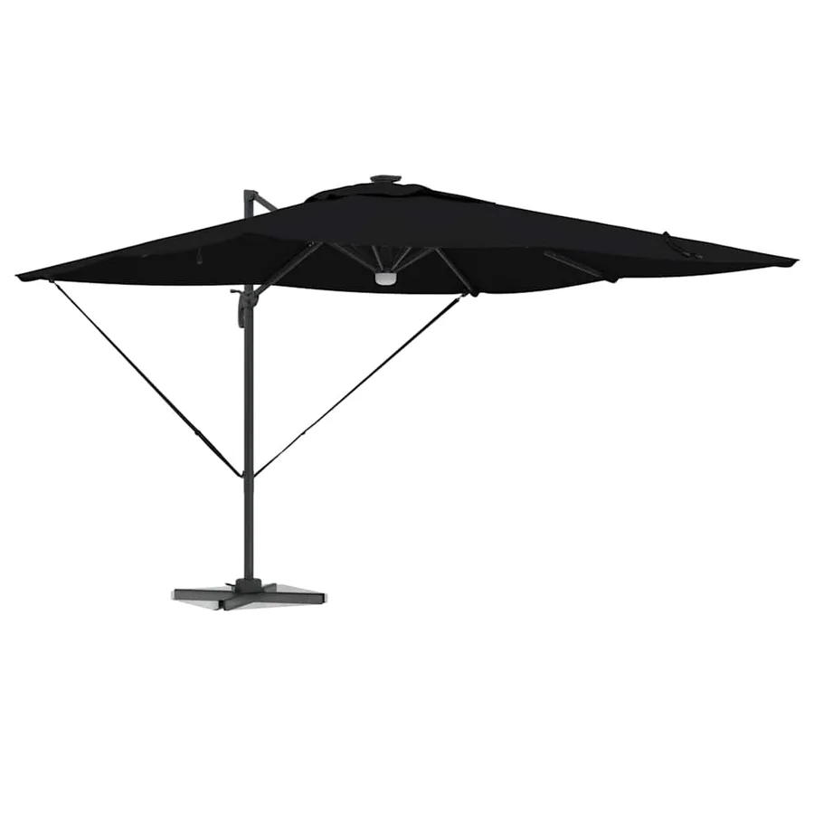 Parasol Roma Noir 286 x 284 x 270 cm Aluminium et polyester - 3
