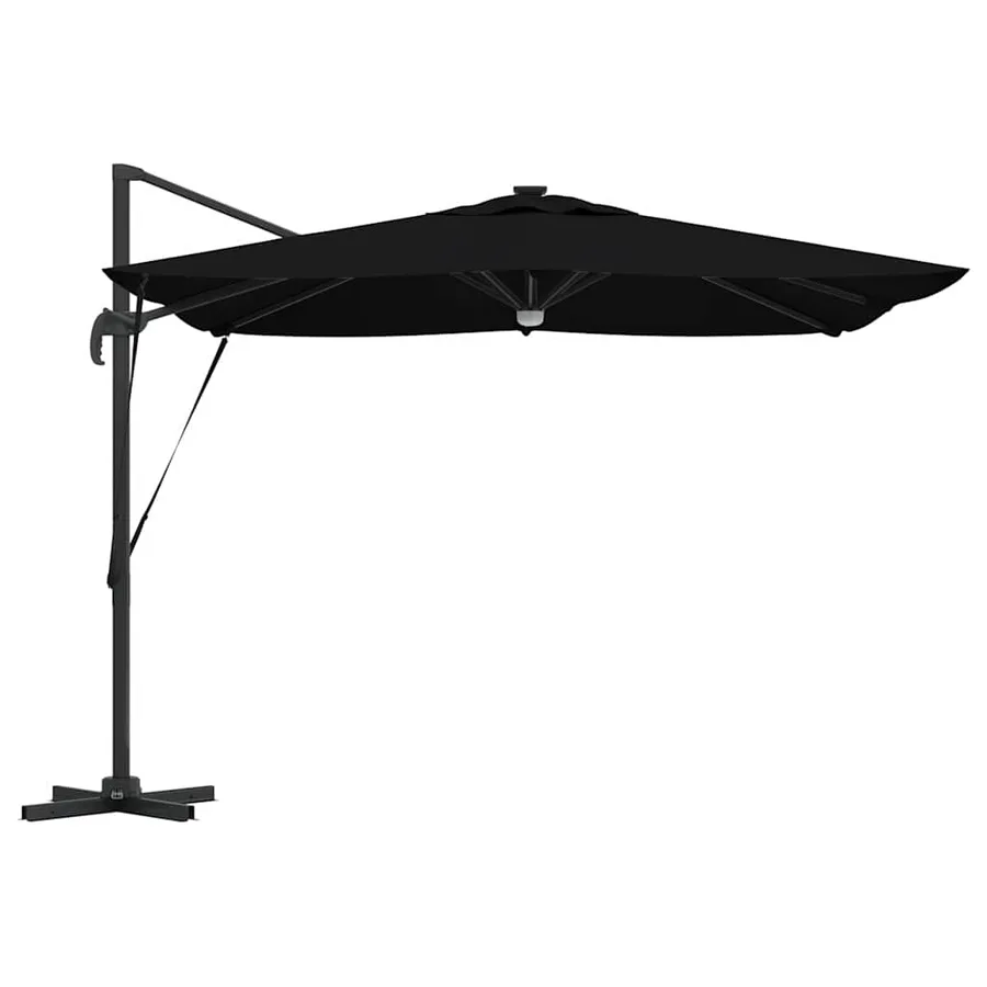 Parasol Roma Noir 286 x 284 x 270 cm Aluminium et polyester - 7