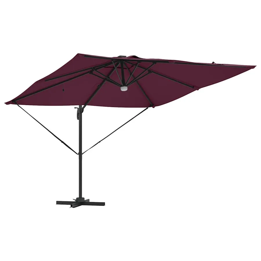 Parasol Roma Rouge 286 x 284 x 270 cm Aluminium et polyester - 5