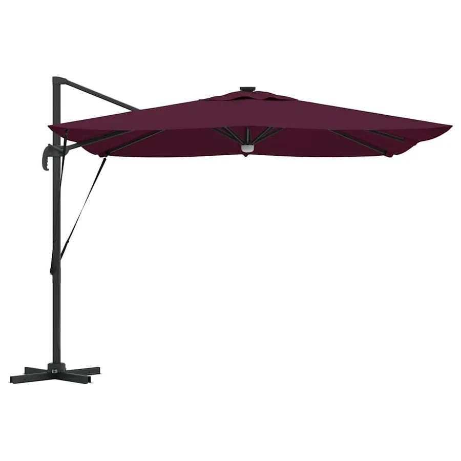 Parasol Roma Rouge 286 x 284 x 270 cm Aluminium et polyester - 7