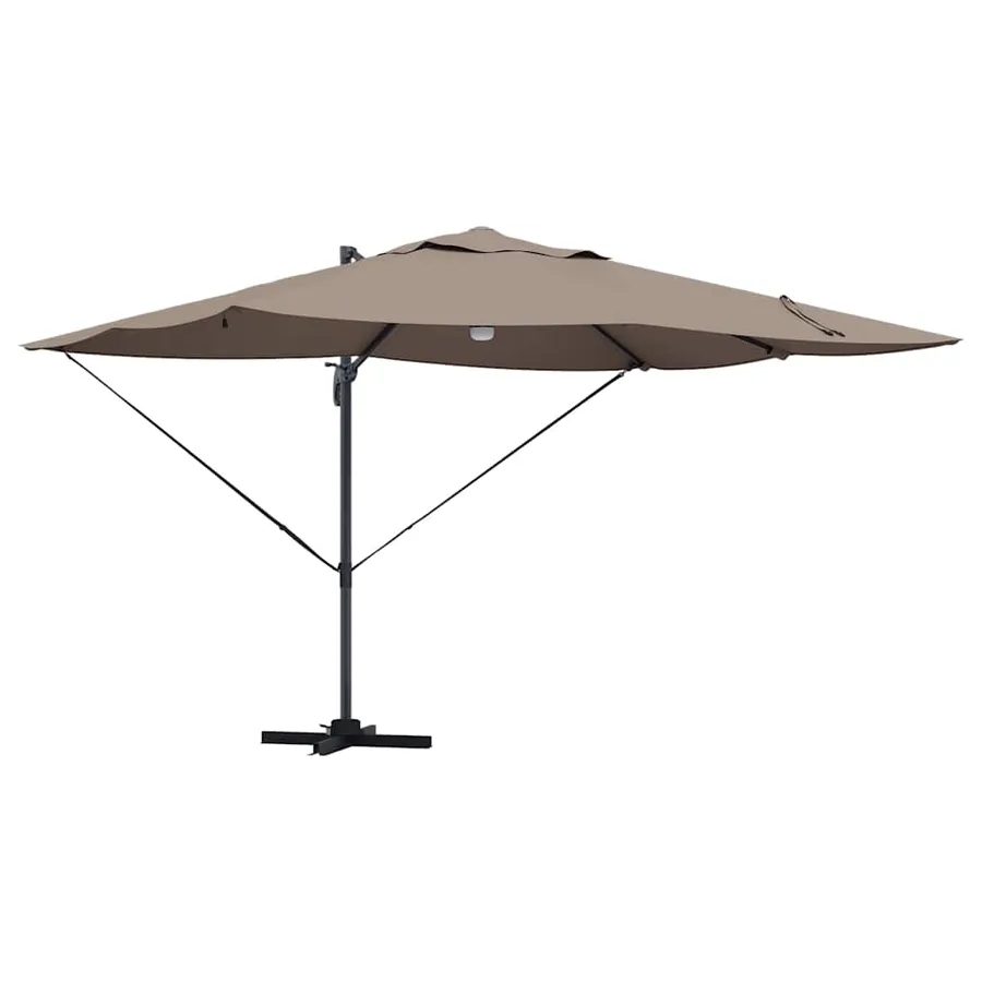 Parasol Taupe 351 x 250 x 253 cm Polyester et Aluminium - 2