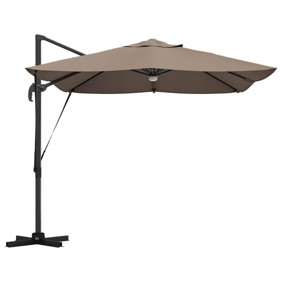 Parasol Taupe 351 x 250 x 253 cm Polyester et Aluminium - 7