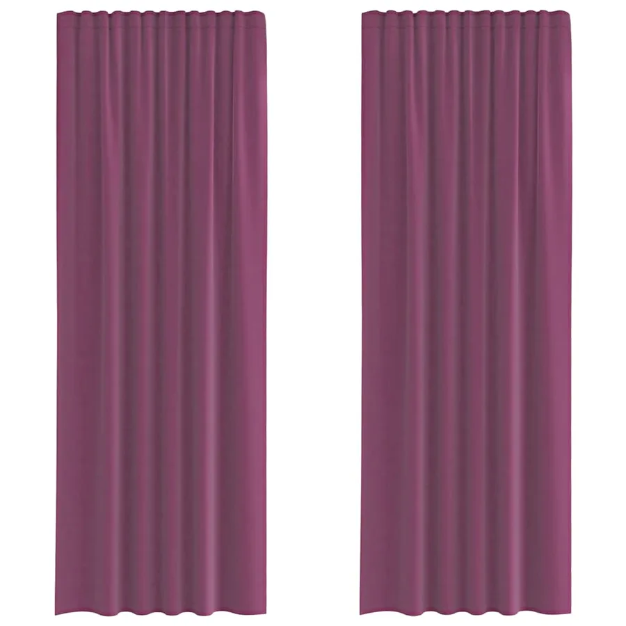 Rideaux en voile à œillets (2 pcs) violets - 2