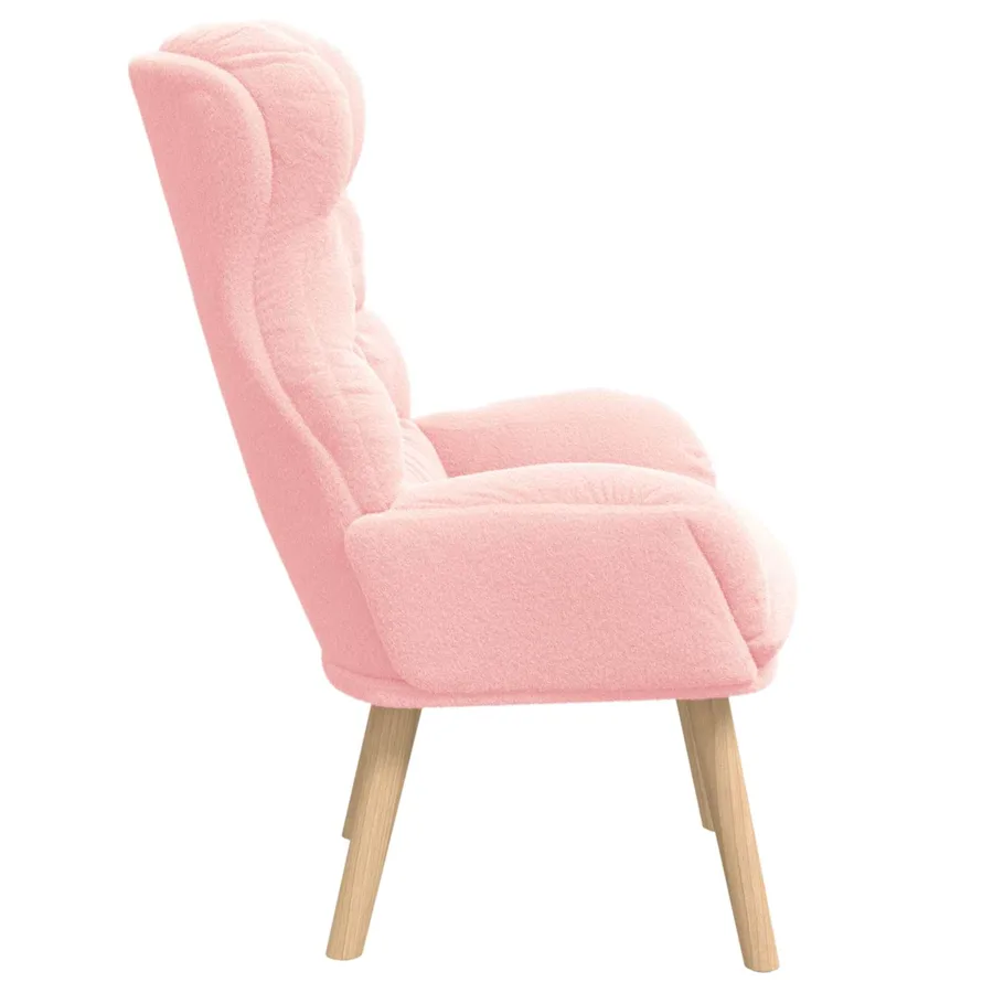 fauteuil Rose 69 x 74 x 93 cm Tissu Sherpa - 4