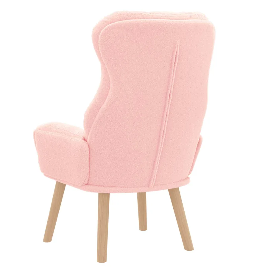 fauteuil Rose 69 x 74 x 93 cm Tissu Sherpa - 5