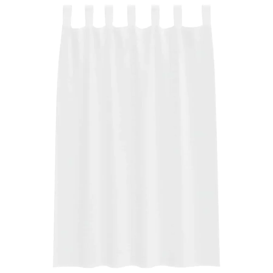 Rideau en Voile 2 pcs Blanc 175 x 140 cm Polyester - 4