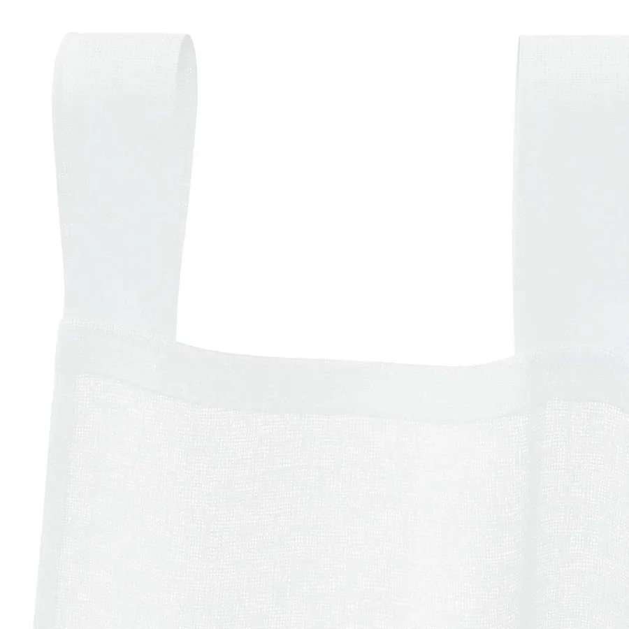 Rideau en Voile 2 pcs Blanc 175 x 140 cm Polyester - 5