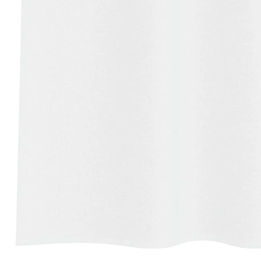 Rideau en Voile 2 pcs Blanc 175 x 140 cm Polyester - 6