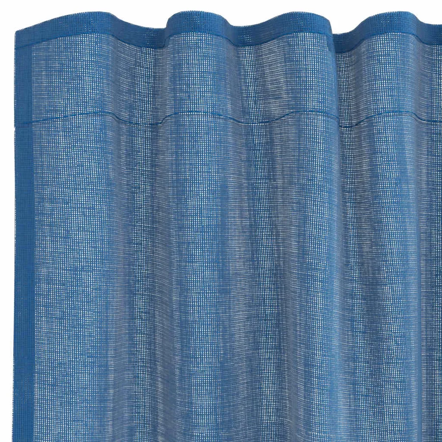 Rideaux en voile avec passe-tringles 2 pcs bleu royal - 5