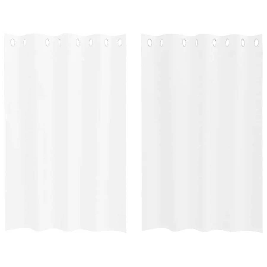 Rideau en Voile 2 pcs Blanc 140 x 140 cm Polyester - 2