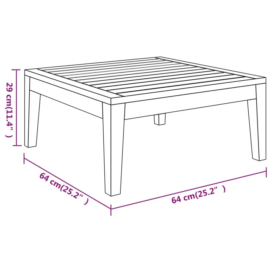 Salon de jardin 3 pcs avec coussins blanc crème Bois d'acacia - 10