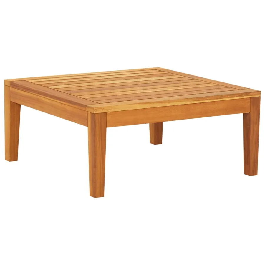Salon de jardin 3 pcs avec coussins blanc crème Bois d'acacia - 7