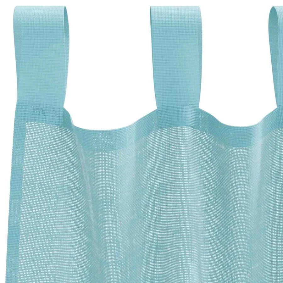 Rideaux en voile avec passe-tringles 2 pcs turquoise - 5