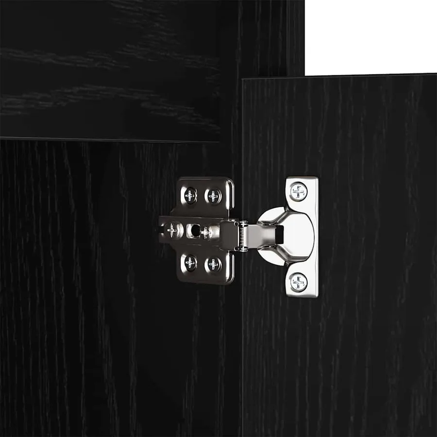 Armoire de chevet LED 2 pcs Chêne noir 38 x 34 x 61 cm - 10