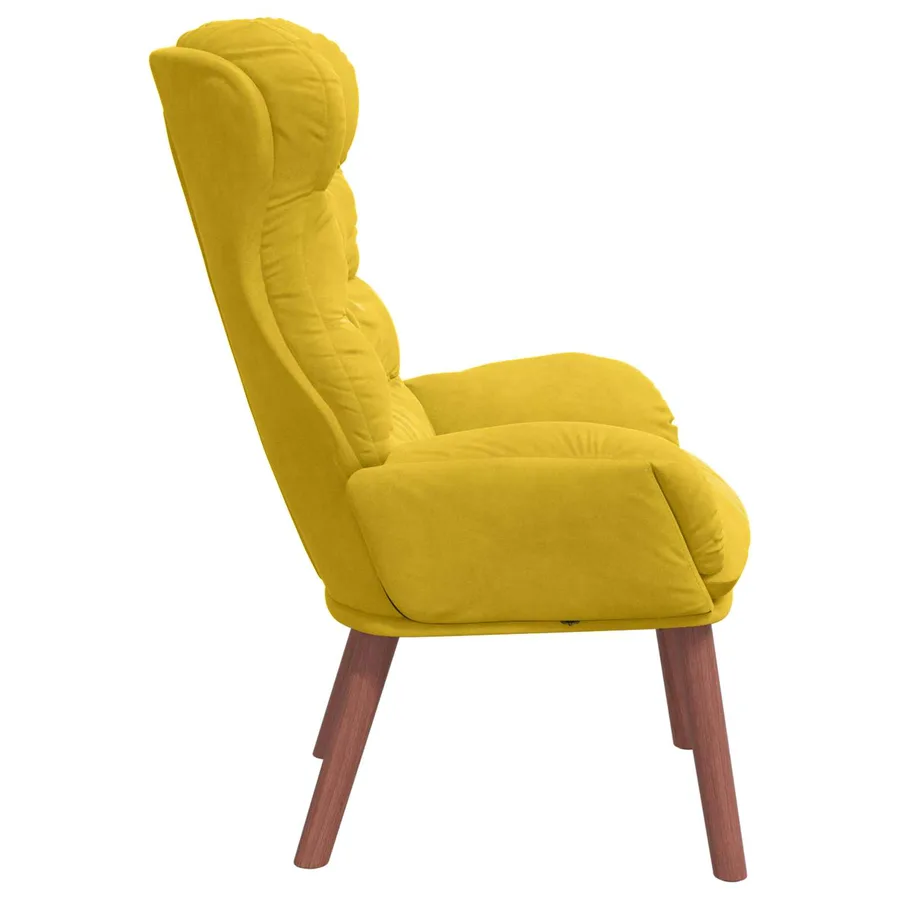 fauteuil Jaune 69 x 74 x 93 cm Velours - 5