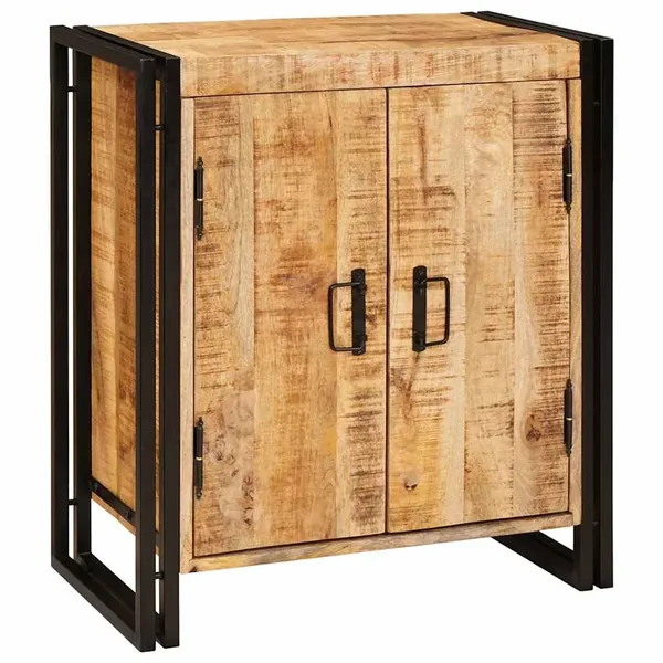 Cabinet de chevet Marron Bois de mangue brut massif