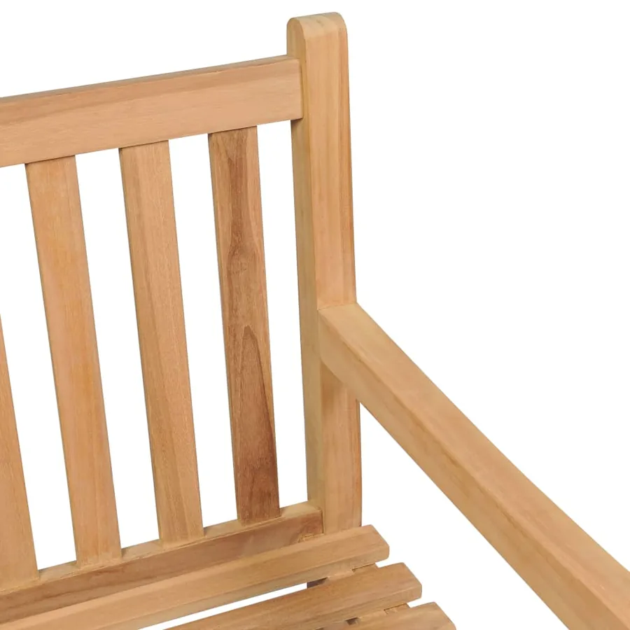 Banc de jardin avec coussin taupe 150 cm Bois de teck massif - 5