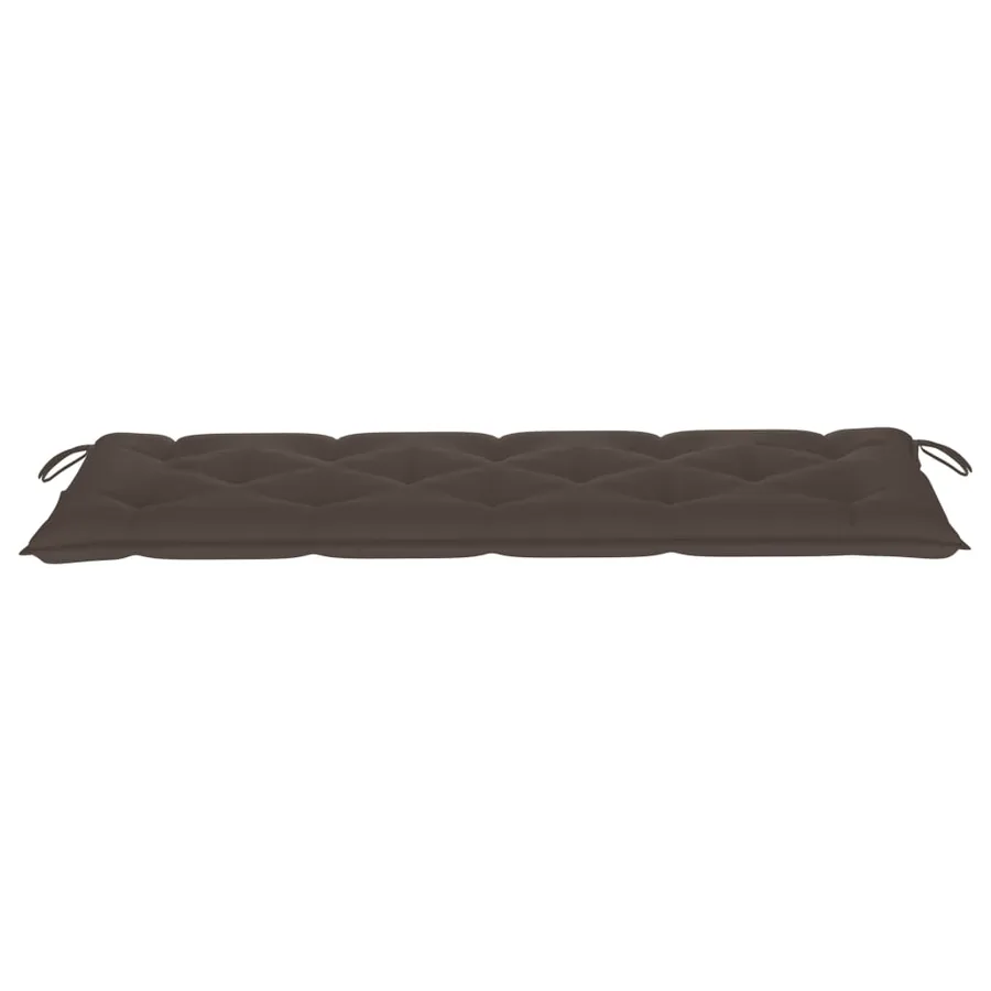 Banc de jardin avec coussin taupe 150 cm Bois de teck massif - 8