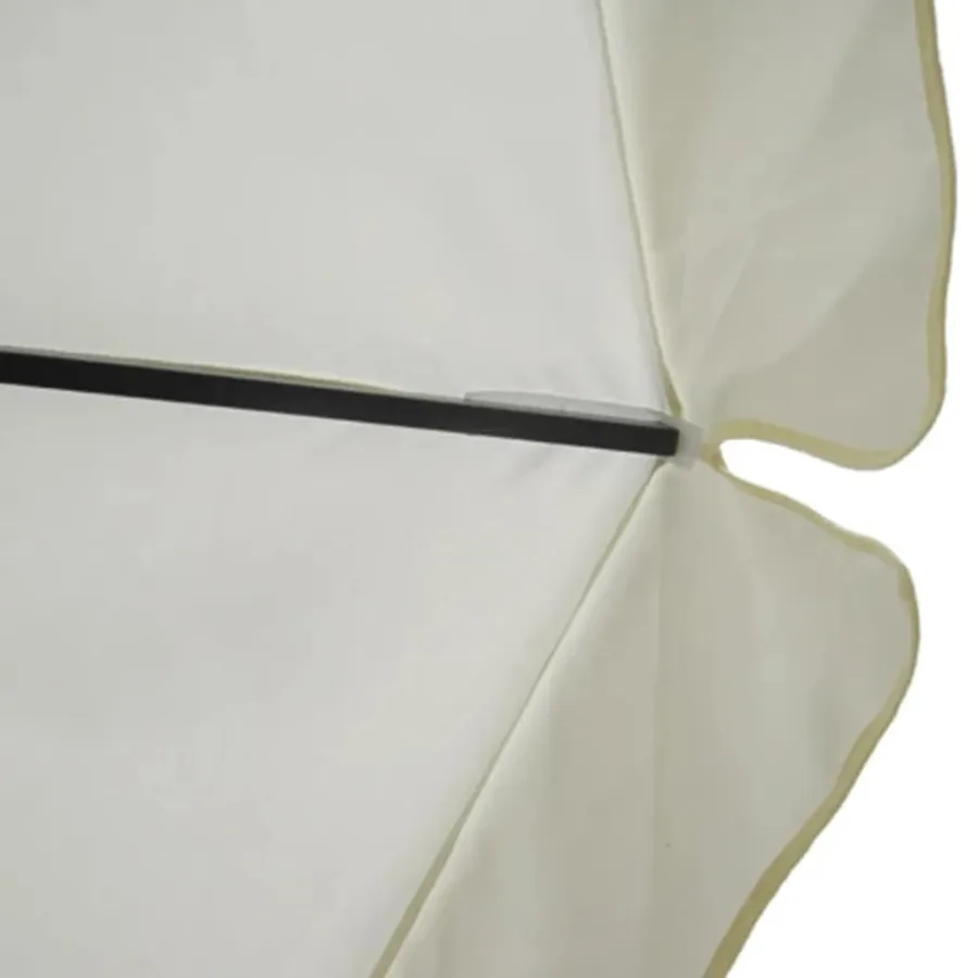 Parasol de jardin avec base portable aluminium blanc - 3