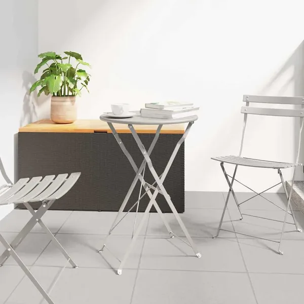 Table bistrot Beige Ø 50 x 71 cm Acier revêtu de poudre