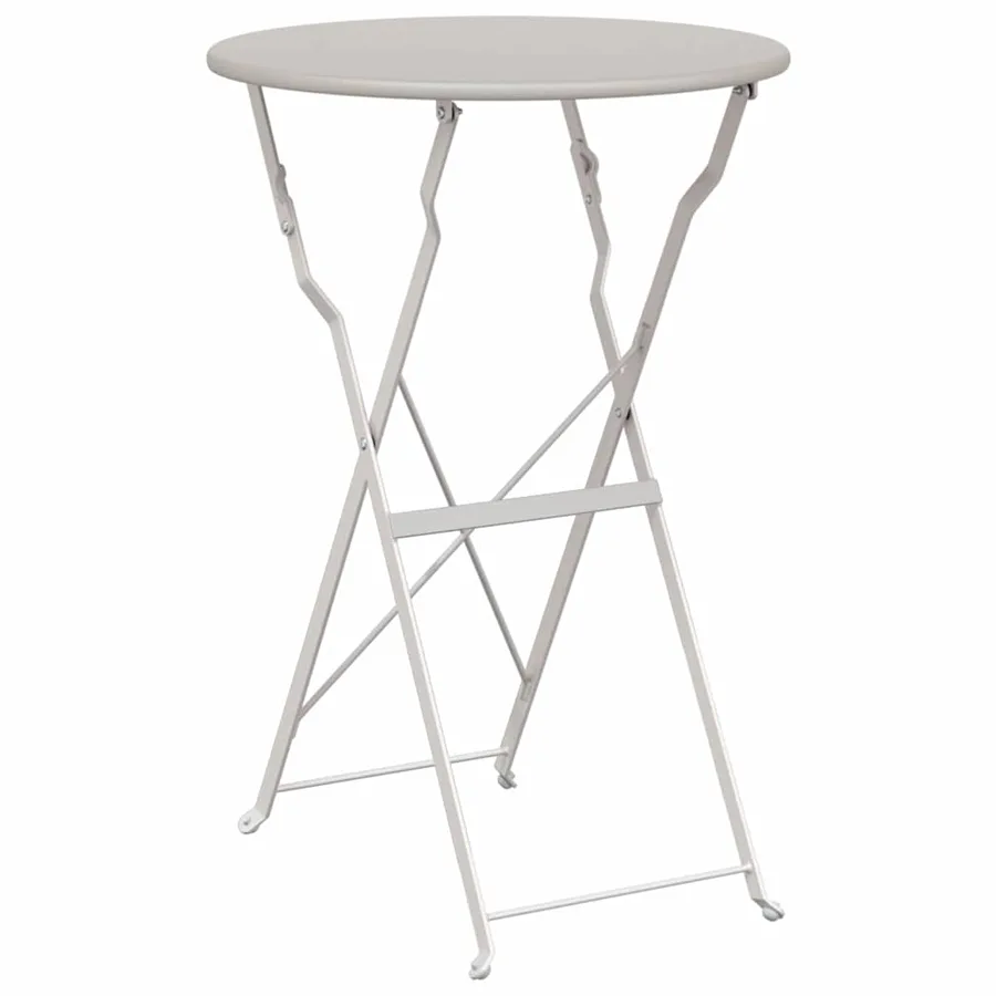 Table bistrot Beige Ø 50 x 71 cm Acier revêtu de poudre - 2