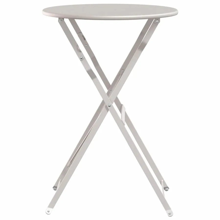 Table bistrot Beige Ø 50 x 71 cm Acier revêtu de poudre - 5