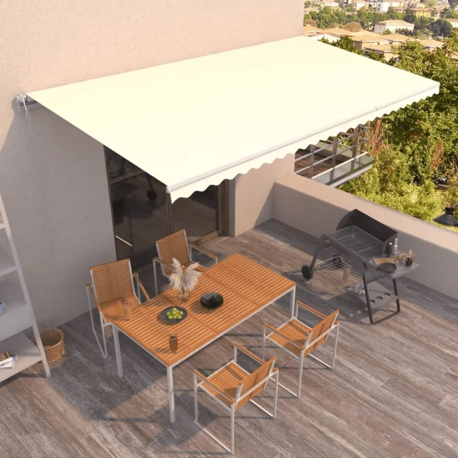 Auvent rétractable automatique 600x350 cm Crème